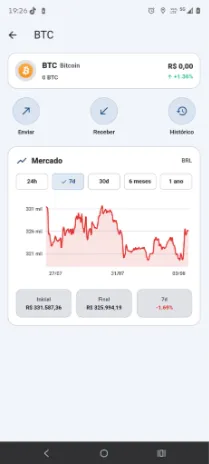 Ecrã da aplicação Velox App